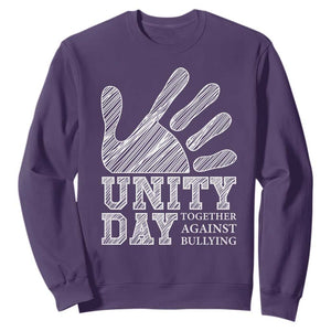 Anti Bullying Awareness Sweatshirt Unity Day Together Against Bullying Hand TS11 Purple Print Your Wear