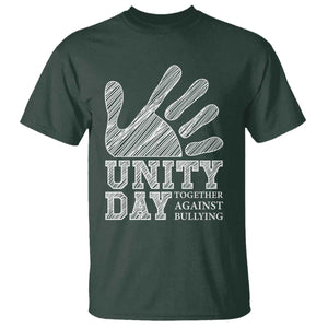 Anti Bullying Awareness T Shirt Unity Day Together Against Bullying Hand TS11 Dark Forest Green Print Your Wear