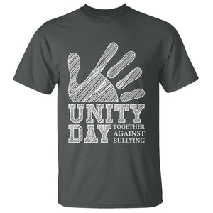 Anti Bullying Awareness T Shirt Unity Day Together Against Bullying Hand TS11 Dark Heather Print Your Wear