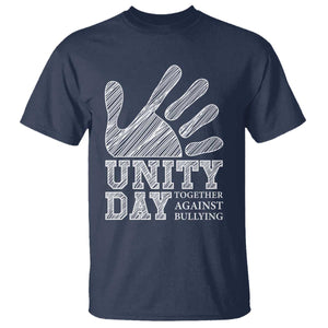 Anti Bullying Awareness T Shirt Unity Day Together Against Bullying Hand TS11 Navy Print Your Wear