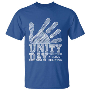 Anti Bullying Awareness T Shirt Unity Day Together Against Bullying Hand TS11 Royal Blue Print Your Wear