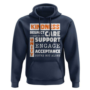 Anti Bullying Awareness Hoodie Kindness Respect Support Unity Day TS11 Navy Print Your Wear