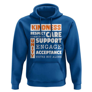 Anti Bullying Awareness Hoodie Kindness Respect Support Unity Day TS11 Royal Blue Print Your Wear