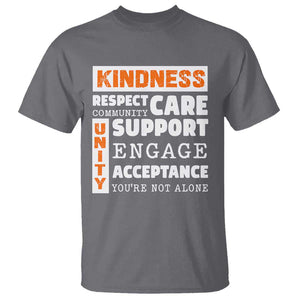 Anti Bullying Awareness T Shirt Kindness Respect Support Unity Day TS11 Charcoal Print Your Wear