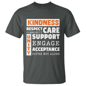 Anti Bullying Awareness T Shirt Kindness Respect Support Unity Day TS11 Dark Heather Print Your Wear