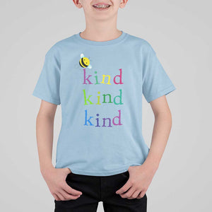 Unity Day T Shirt For Kid Be Kind Bee Orange Day Shirt Anti Bullying TS11 Light Blue Print Your Wear