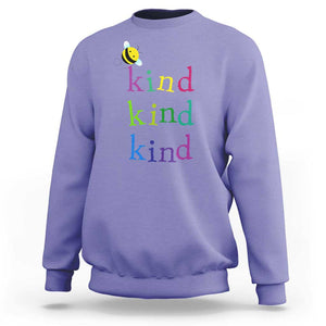 Unity Day Sweatshirt Be Kind Bee Orange Day Shirt Anti Bullying TS11 Violet Print Your Wear