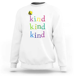 Unity Day Sweatshirt Be Kind Bee Orange Day Shirt Anti Bullying TS11 White Print Your Wear