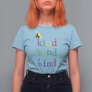 Unity Day T Shirt For Women Be Kind Bee Orange Day Shirt Anti Bullying TS11 Light Blue Print Your Wear