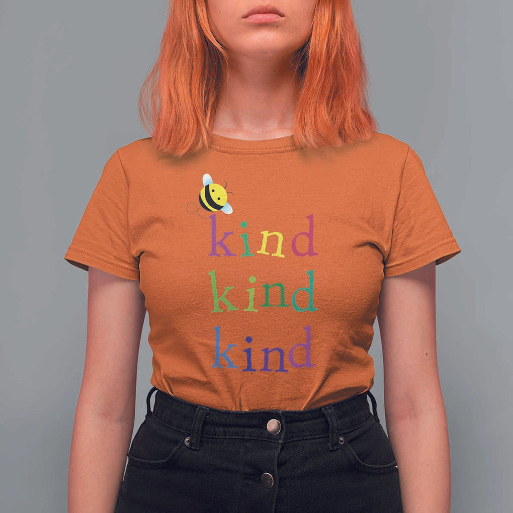 Unity Day T Shirt For Women Be Kind Bee Orange Day Shirt Anti Bullying TS11 Orange Print Your Wear