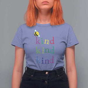 Unity Day T Shirt For Women Be Kind Bee Orange Day Shirt Anti Bullying TS11 Violet Print Your Wear