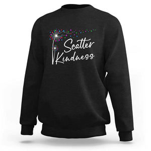 Unity Day Sweatshirt Scatter Kindness Dandelions Heart Anti Bullying TS11 Black Print Your Wear