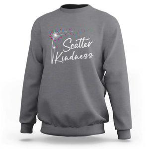 Unity Day Sweatshirt Scatter Kindness Dandelions Heart Anti Bullying TS11 Charcoal Print Your Wear