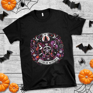 Halloween LGBT T Shirt The Lesbian Witches Pride Flag Pentagram TS11 Black Print Your Wear