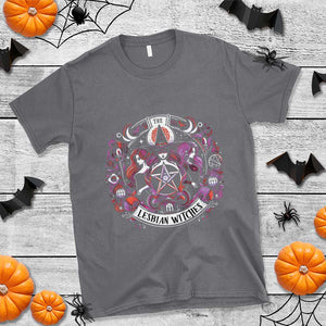 Halloween LGBT T Shirt The Lesbian Witches Pride Flag Pentagram TS11 Charcoal Print Your Wear