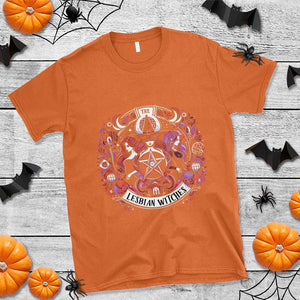 Halloween LGBT T Shirt The Lesbian Witches Pride Flag Pentagram TS11 Orange Print Your Wear