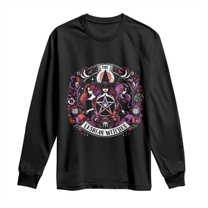 Halloween LGBT Long Sleeve Shirt The Lesbian Witches Pride Flag Pentagram TS11 Black Print Your Wear