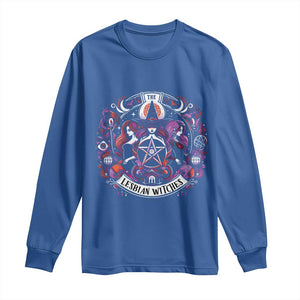 Halloween LGBT Long Sleeve Shirt The Lesbian Witches Pride Flag Pentagram TS11 Royal Blue Print Your Wear