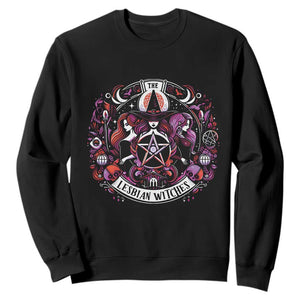 Halloween LGBT Sweatshirt The Lesbian Witches Pride Flag Pentagram TS11 Black Print Your Wear