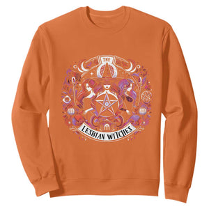 Halloween LGBT Sweatshirt The Lesbian Witches Pride Flag Pentagram TS11 Orange Print Your Wear