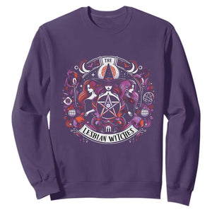 Halloween LGBT Sweatshirt The Lesbian Witches Pride Flag Pentagram TS11 Purple Print Your Wear