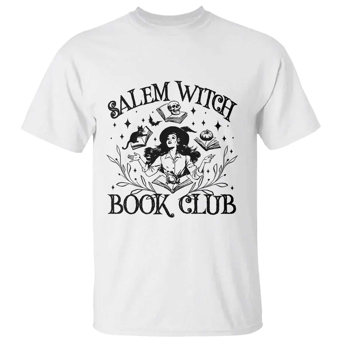 Halloween Bookish T Shirt Salem Witch Book Club
