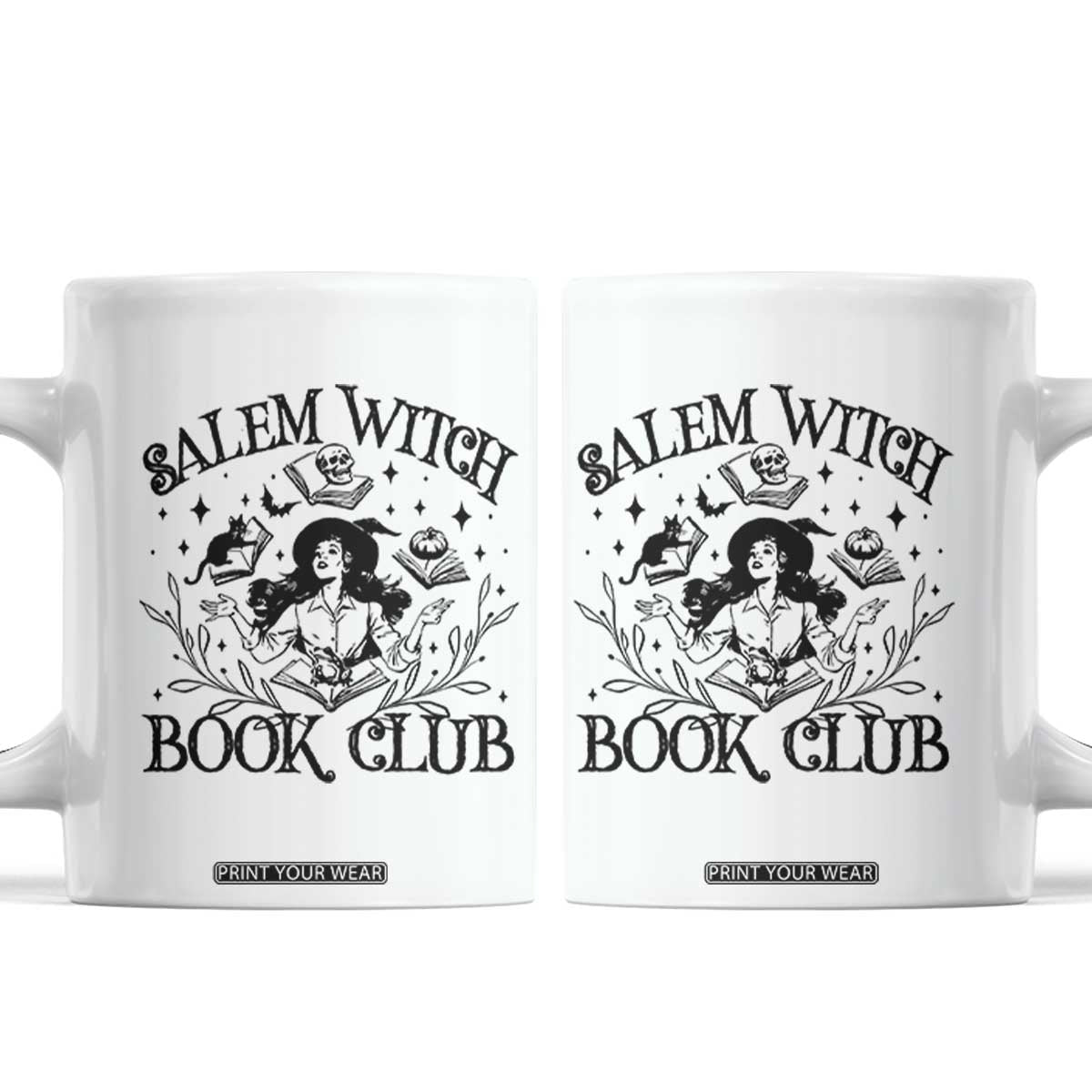 Halloween Bookish Coffee Mug Salem Witch Book Club
