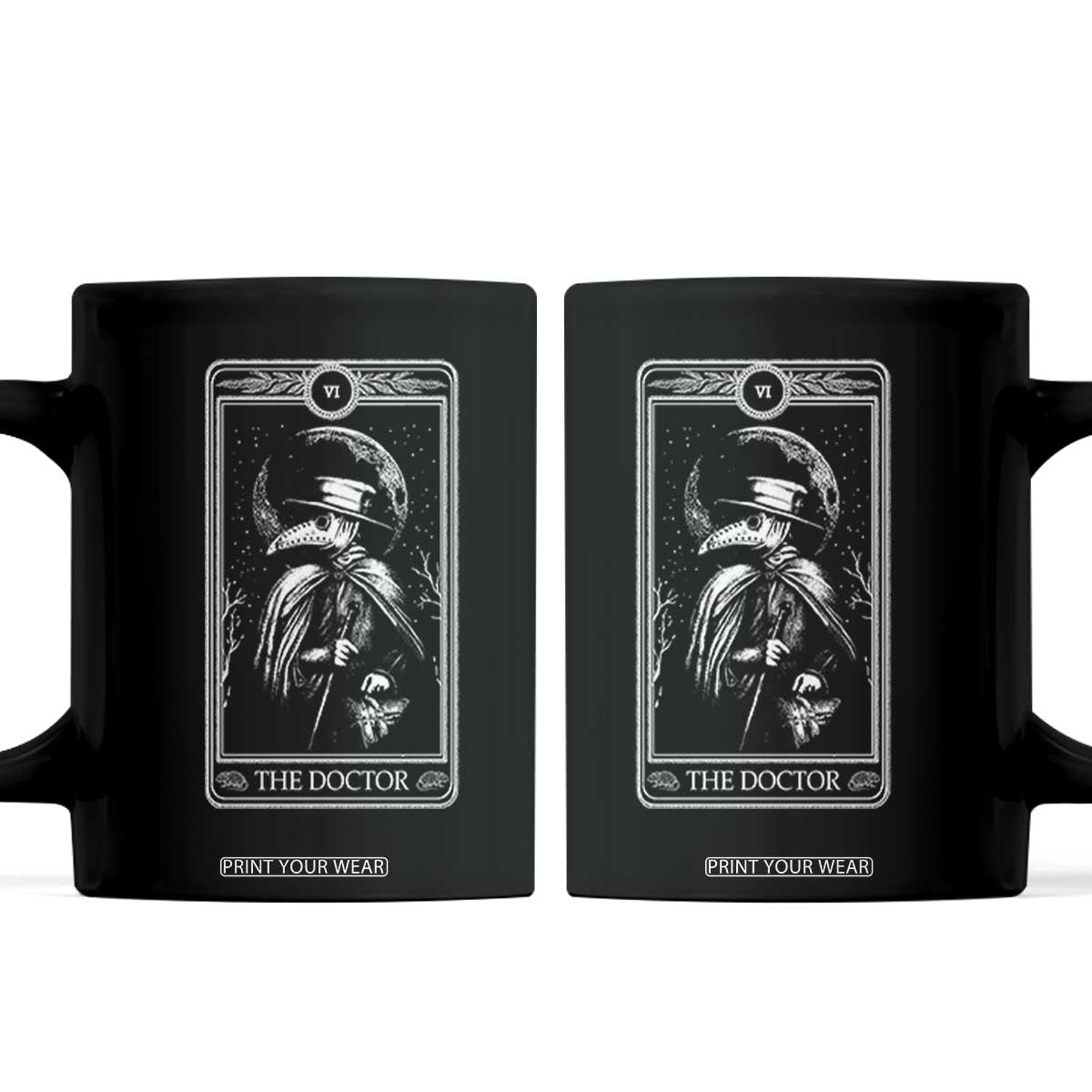 Plague Doctor Coffee Mug Tarot Card Horror Death Occult Satanic