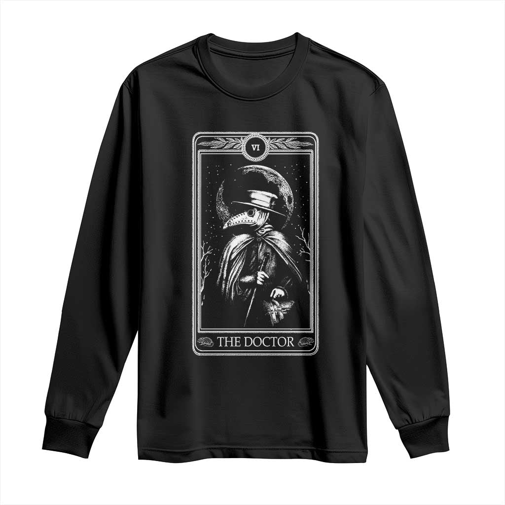 Plague Doctor Long Sleeve Shirt Tarot Card Horror Death Occult Satanic