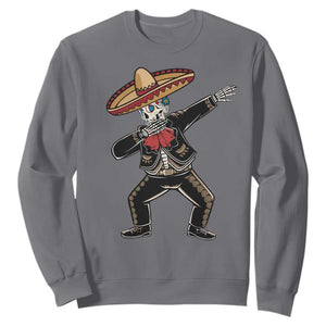 Day Of The Dead Sweatshirt Dabbing Sugar Skull Skeleton Mariachi TS11 Charcoal Print Your Wear