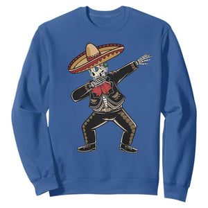 Day Of The Dead Sweatshirt Dabbing Sugar Skull Skeleton Mariachi TS11 Royal Blue Print Your Wear