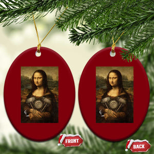 Funny Monalisa Rider Vintage Retro Motorcycle Engine Ceramic Ornament TS11 Print Your Wear