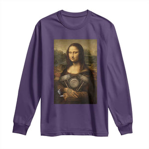 Funny Monalisa Rider Vintage Retro Motorcycle Engine Long Sleeve Shirt TS11 Purple Print Your Wear