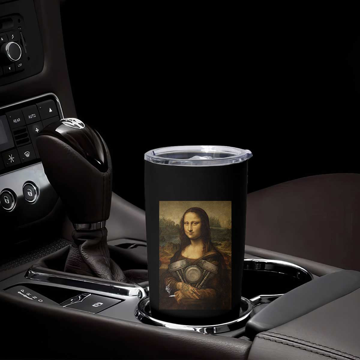 Funny Monalisa Rider Vintage Retro Motorcycle Engine Tumbler Cup TS11 Print Your Wear