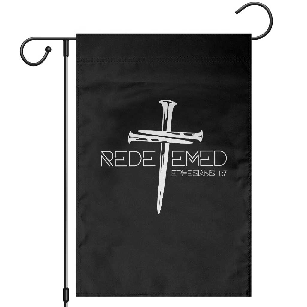 Redeemed Christian Vintage Ephesians Bible Verse Redemption Garden Flag TS11 Black Print Your Wear