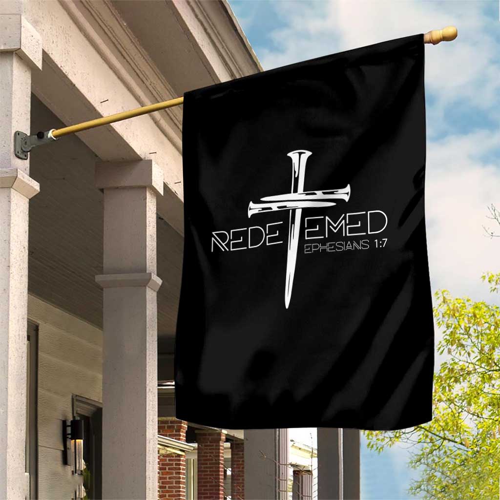 Redeemed Christian Vintage Ephesians Bible Verse Redemption Garden Flag TS11 Print Your Wear