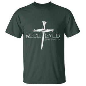 Redeemed Christian Vintage Ephesians Bible Verse Redemption T Shirt TS11 Dark Forest Green Print Your Wear