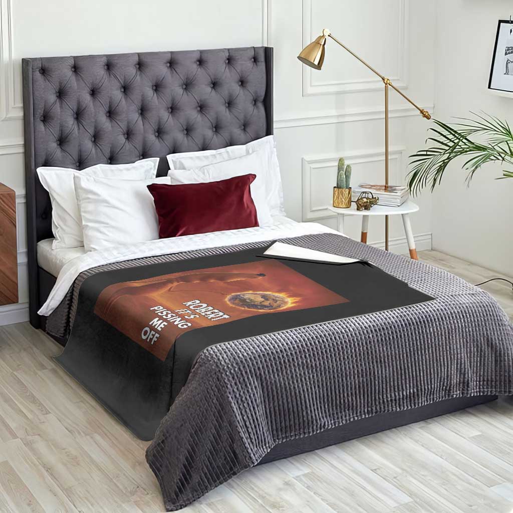 Funny Marcus Throw Blanket Robert Its Pissing Me Off Worm Meme TS11 Print Your Wear