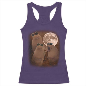 Three Marcus The Worm Moon Racerback Tank Top Funny Weird Cursed Meme TS11 Purple Print Your Wear