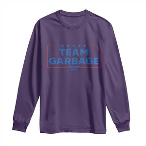 Team Garbage Trump 2024 Long Sleeve Shirt Star Striped TS11 Purple Print Your Wear