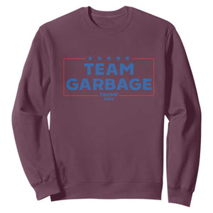 Team Garbage Trump 2024 Sweatshirt Star Striped TS11 Maroon Print Your Wear