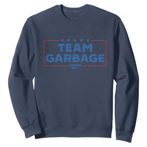 Team Garbage Trump 2024 Sweatshirt Star Striped TS11 Navy Print Your Wear