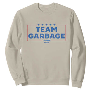 Team Garbage Trump 2024 Sweatshirt Star Striped TS11 Sand Print Your Wear