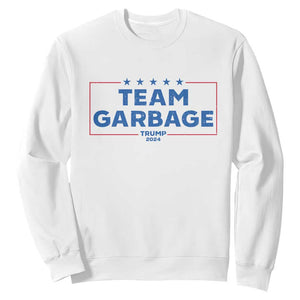 Team Garbage Trump 2024 Sweatshirt Star Striped TS11 White Print Your Wear