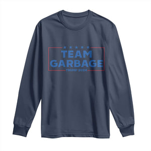 Team Garbage Trump 2024 Long Sleeve Shirt Vintage Star Striped TS11 Navy Print Your Wear