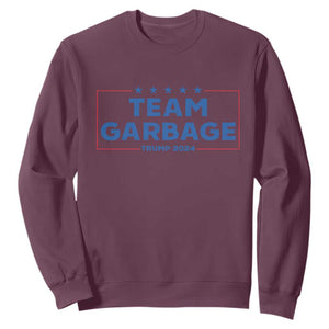 Team Garbage Trump 2024 Sweatshirt Vintage Star Striped TS11 Maroon Print Your Wear