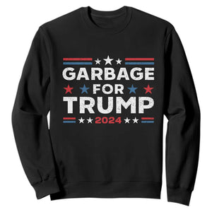 Garbage For Trump 2024 Sweatshirt Vintage Star Striped TS11 Black Print Your Wear