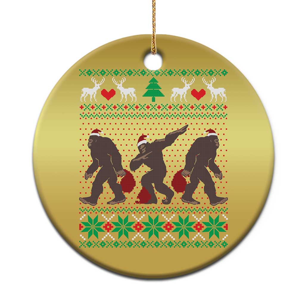 Funny Santa Bigfoot Squad Xmas Christmas Ornament TS11 Print Your Wear