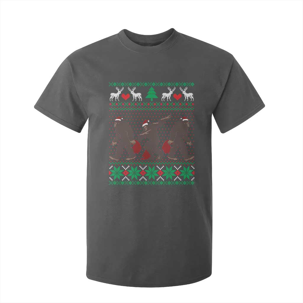 Funny Santa Bigfoot Squad Christmas T Shirt For Kid TS11 Dark Heather Print Your Wear
