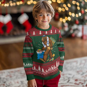 Funny Hanukkah Bigfoot Menorah David Stars Ugly Christmas Sweater TS11 Christmas Print Your Wear